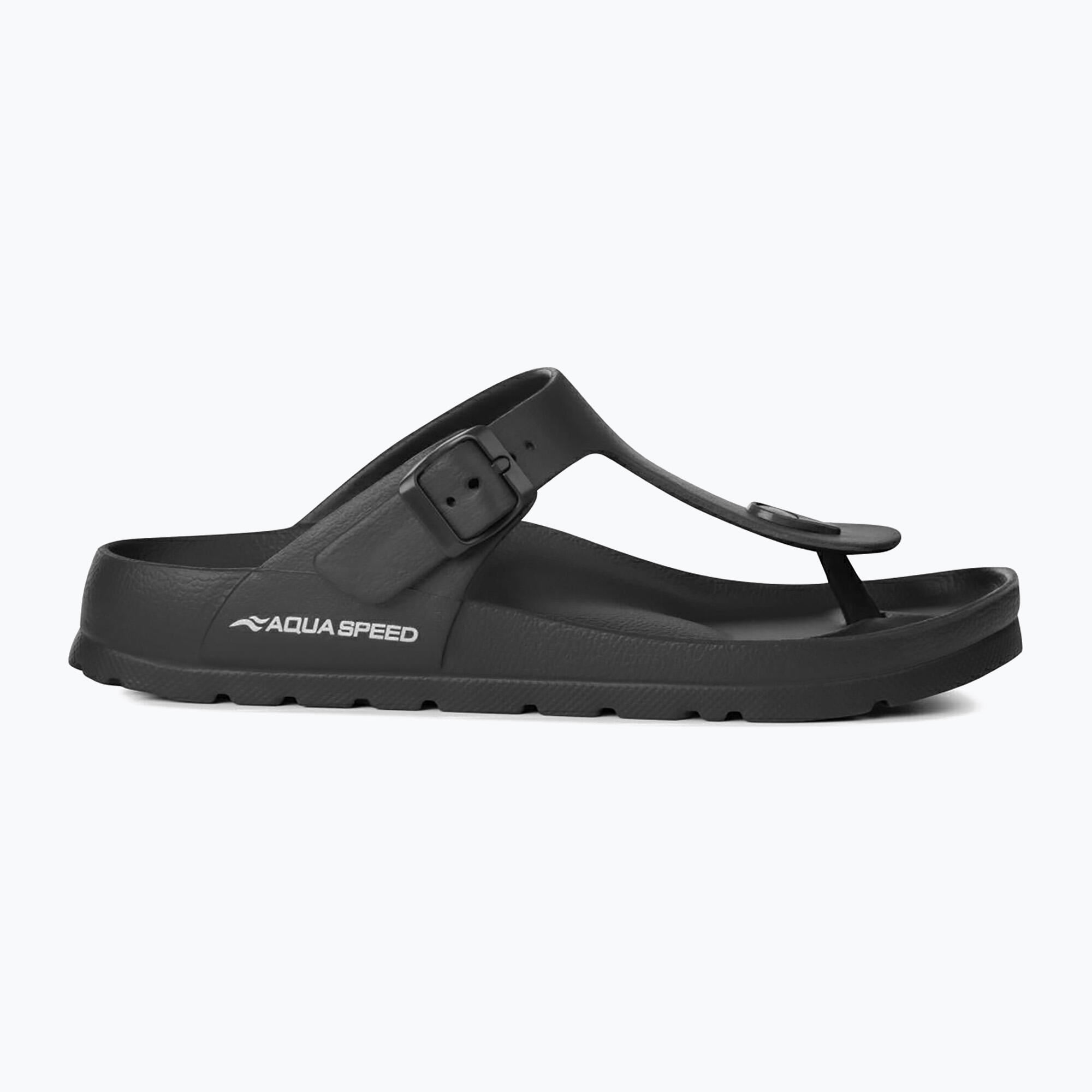 Papuci Piscină Înot Monaco, Negru 2/8
