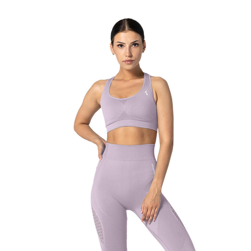 Bustieră Fitness Sutien Sportiv Phase Seamless, Mov