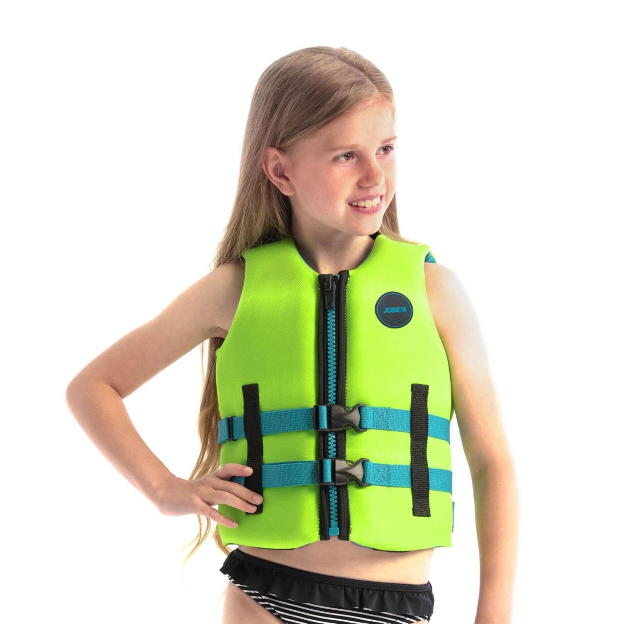 Jobe - Néoprène Lime Gilet De Sauvetage Enfant 50n Jetski Wakeboard Bateau Sup Natation - Gilet De Natation - Vert - 14 À 16 Ans - Decathlon