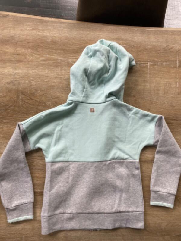 Entre Particuliers - Sweat zippé à capuche vert/gris chiné 2/4