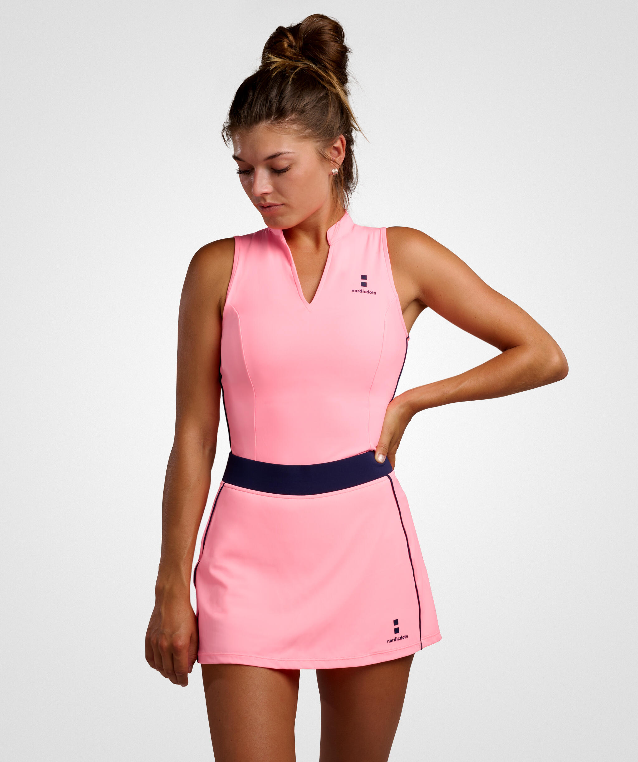 NORDICDOTS Elegance Tennis-/Padel-/Golf-T-shirt voor dames - Zeeroze