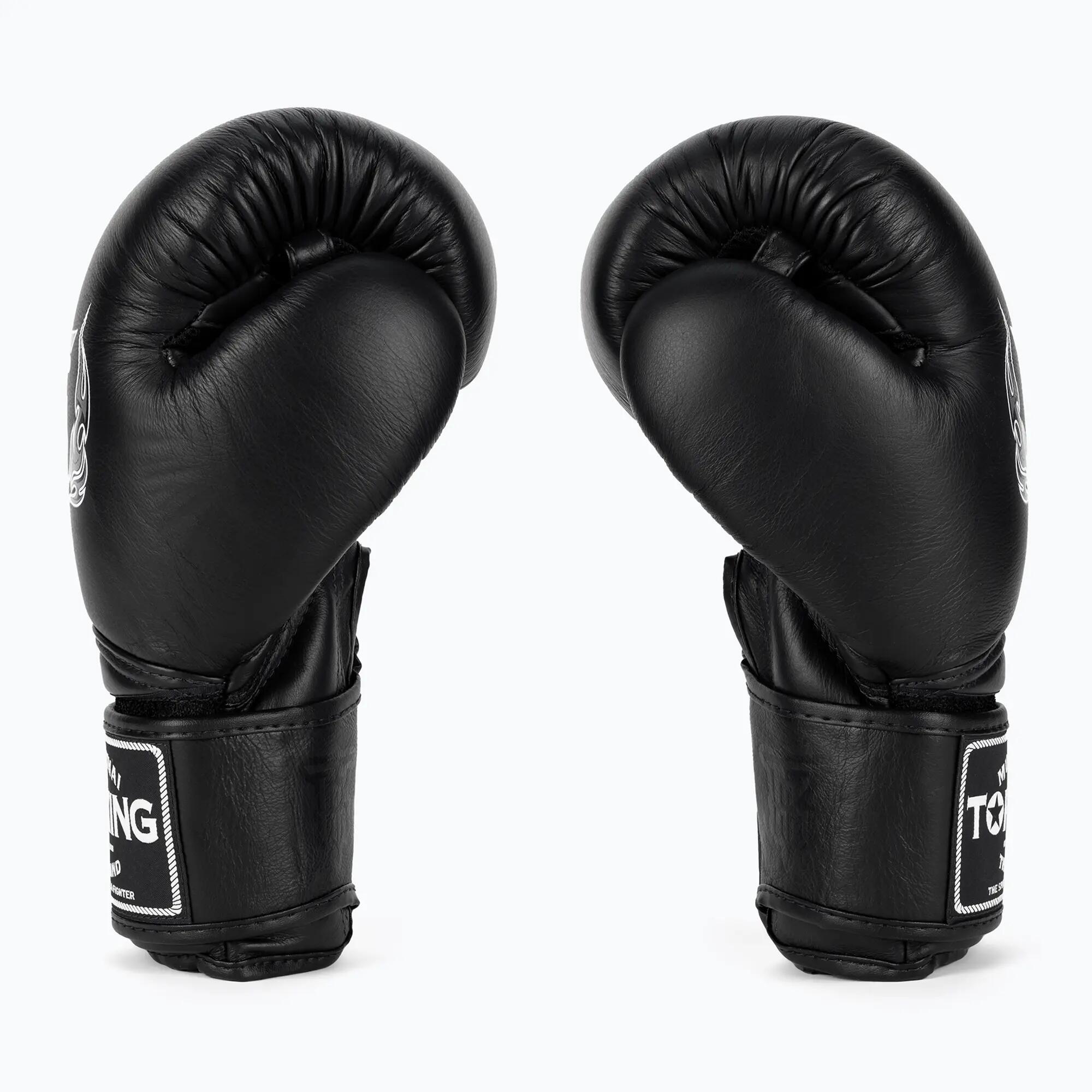 Luvas de Boxe Topking SUPER AIR DOUBLE TONE Pretas RESPIRÁVEIS 4/5