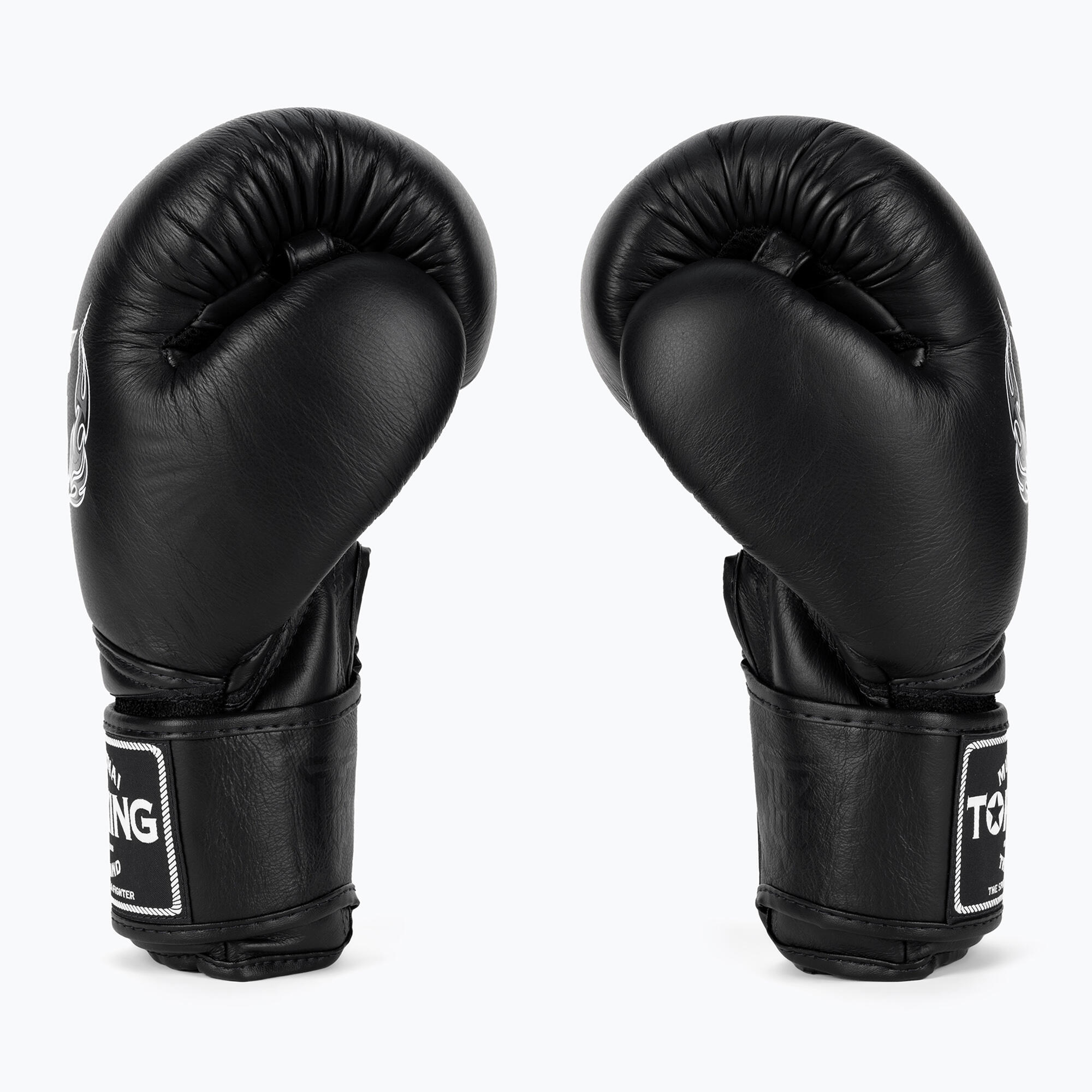 Gants de Boxe Topking SUPER AIR DOUBLE TONE Noirs RESPIRANTS 4/5