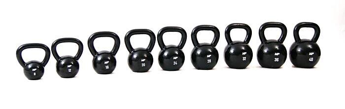 Gusseiserne Kettlebell - Schwarz - 20 kg 3/4