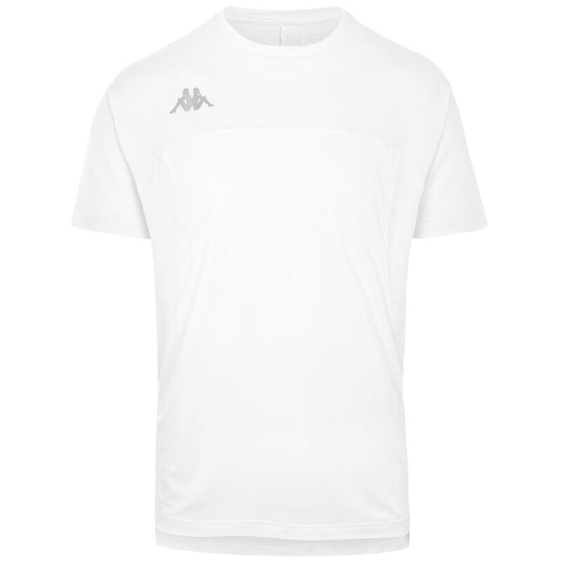 kappa t-shirt da uomo in poliestere bianco da fitness .