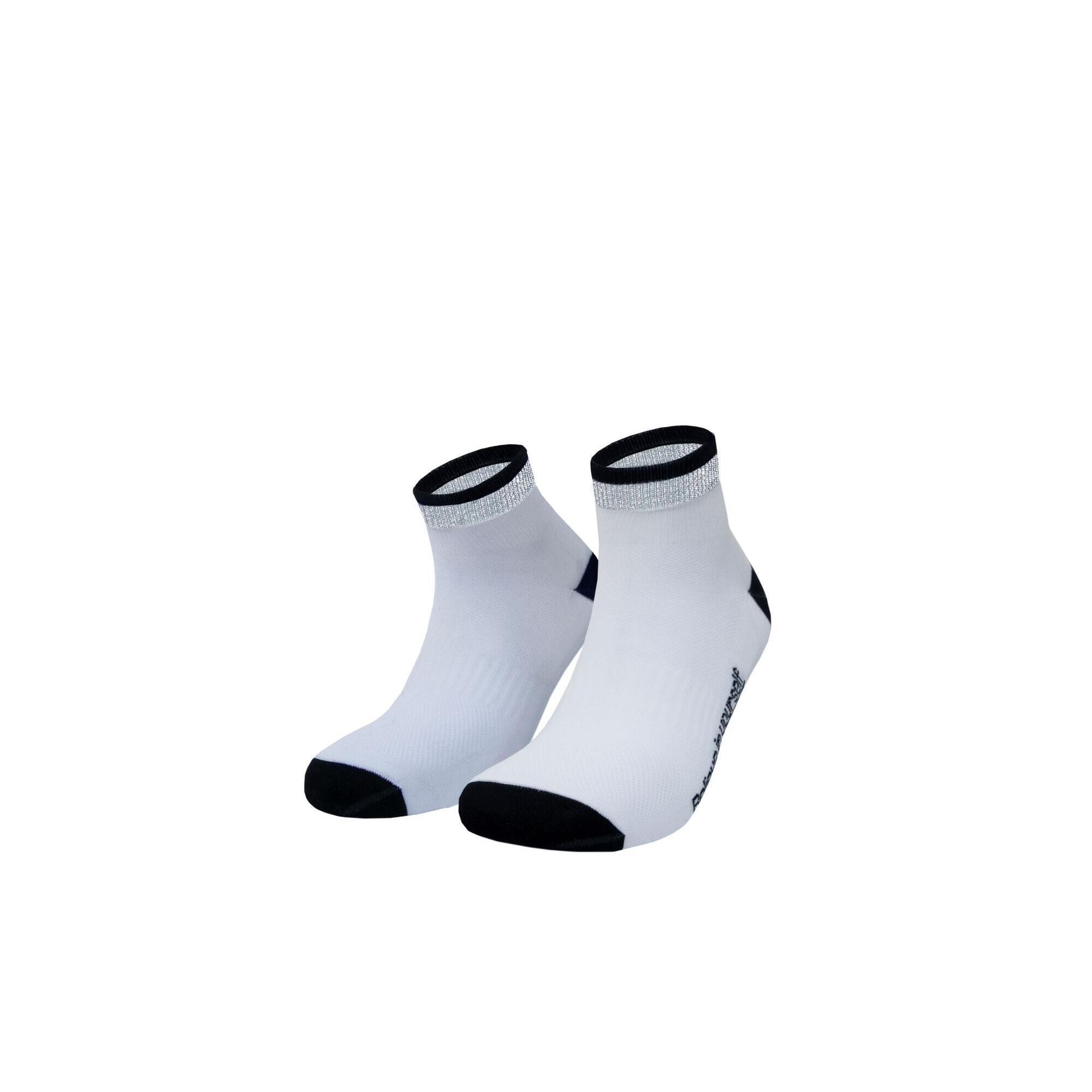 Pippo Amsterdam - Chaussettes De Vélo De Route Courtes Unisex Performance Reflechissantes - Chaussettes - Blanc - 40/42 - Decathlon