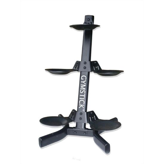 Stojak na piłki lekarskie i kettlebell