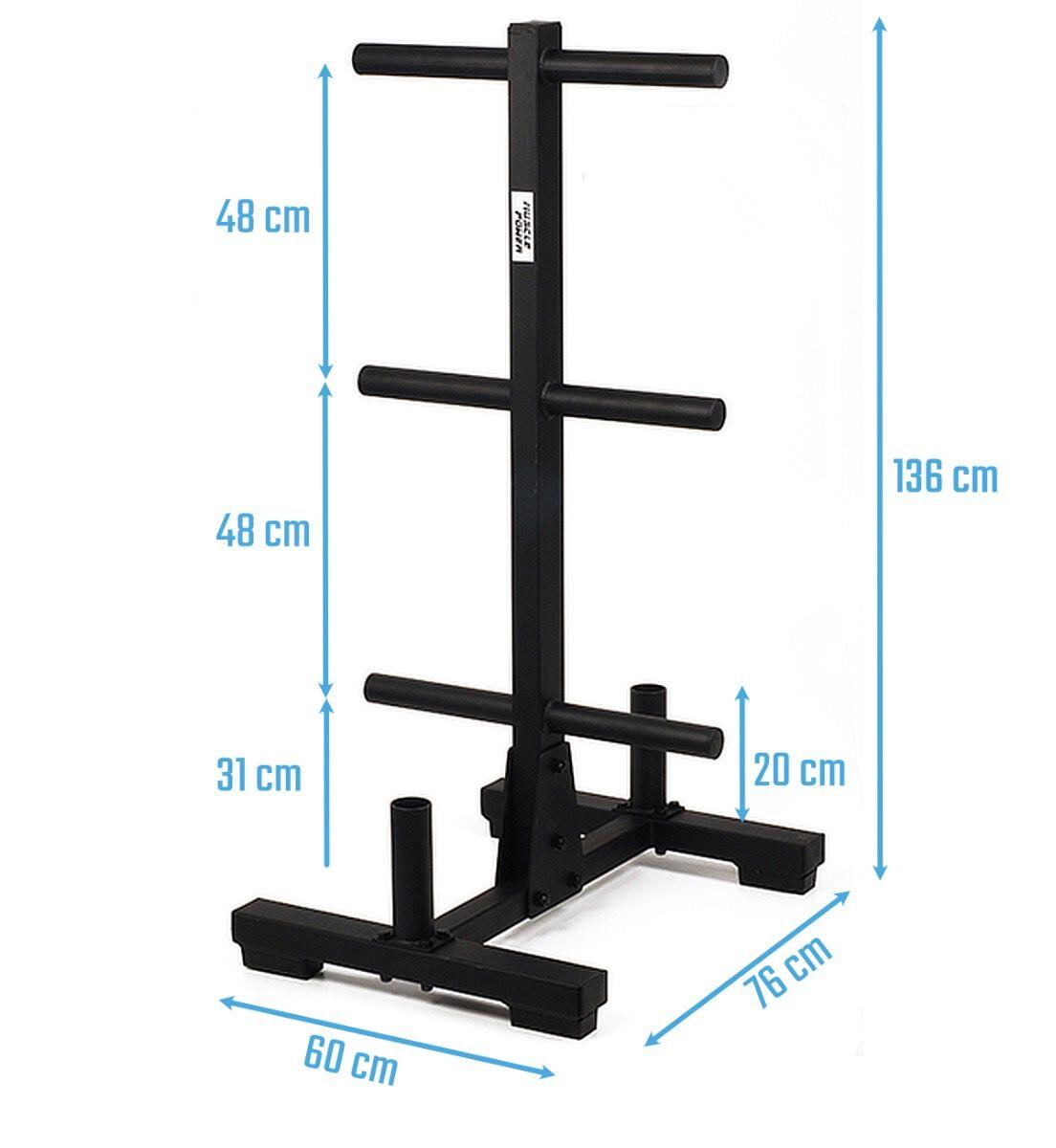 Estante de almacenamiento para discos de parachoques y barras 3/4