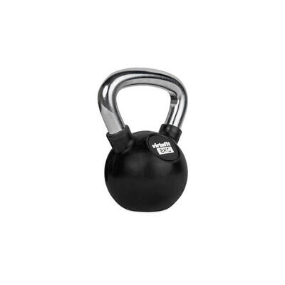 Kettlebell - fitness - rubber/chroom