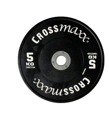 Crossmaxx competition bumper plate - halterschijf - zwart - 50 mm - 5 kg