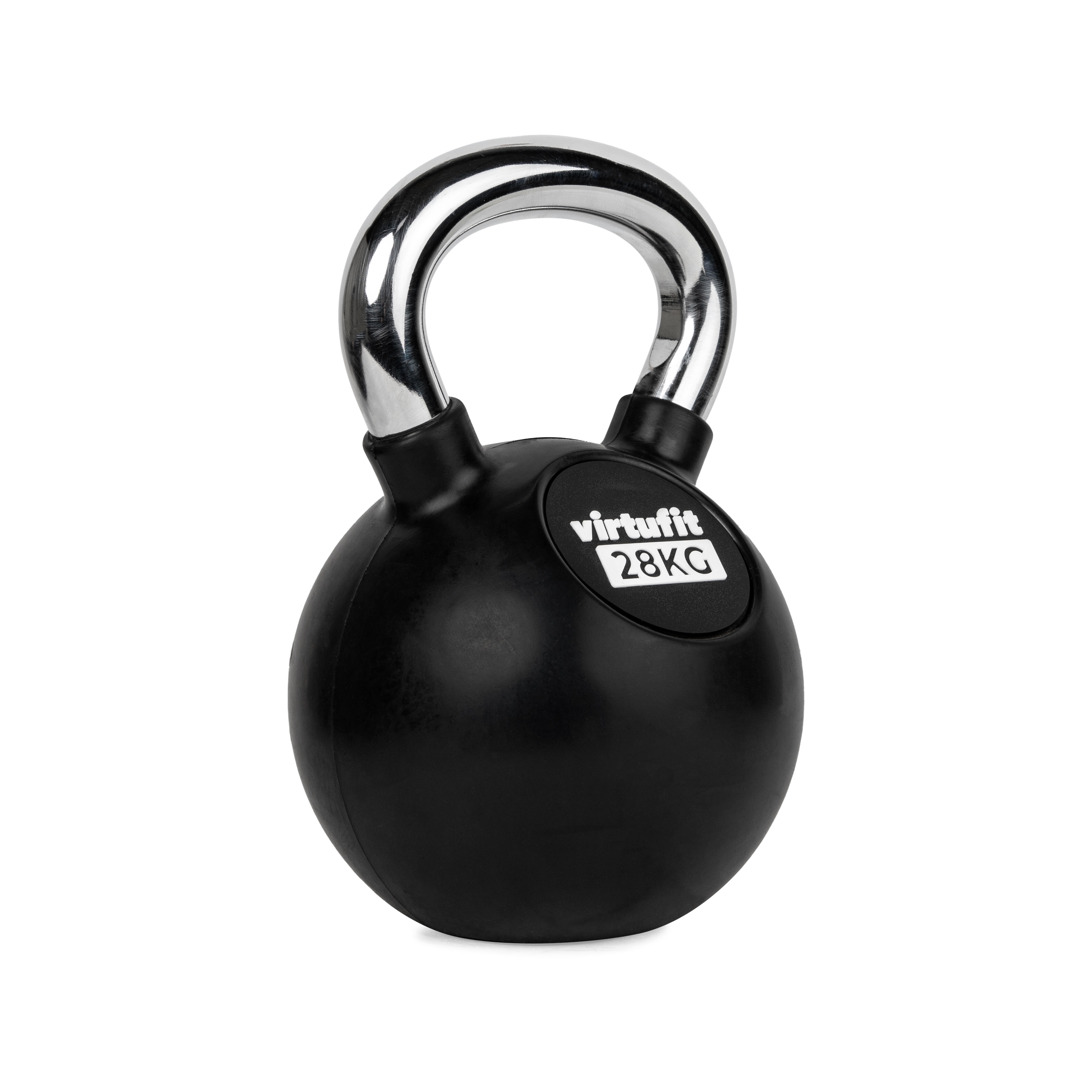 VirtuFit Kettlebell Gummi Chrom - 4kg Bis 32kg Fitness Training