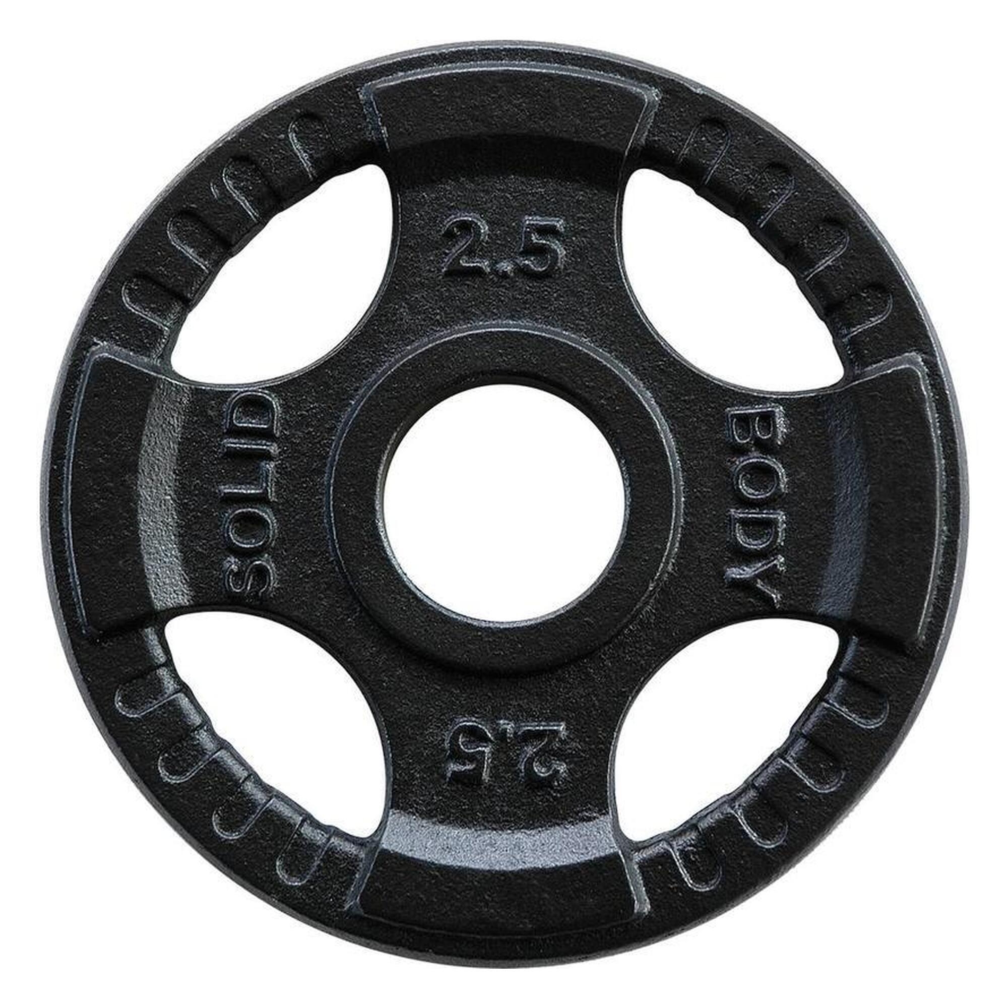 Body-solid - Plaque De Poids En Fonte Olympique Body-solid - 2,5 Kg - Poids De Musculation - Noir - 2,5 Kg - Decathlon