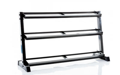 Scaffale Porta Manubri a 3 Livelli - Nero