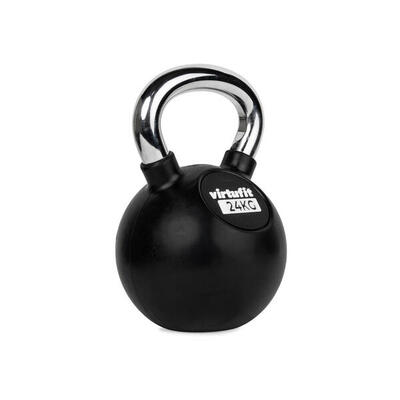 Kettlebell - fitness - rubber/chroom