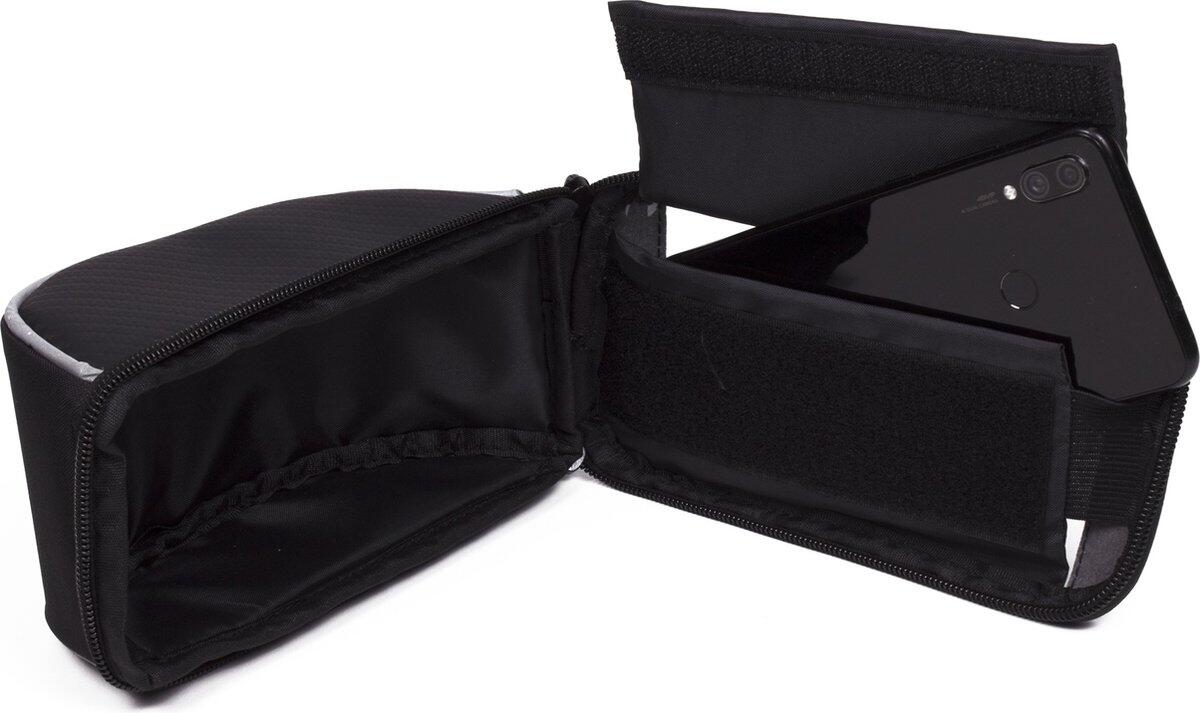 Sacoche de guidon avec support pour téléphone portable vélo noir 2/5