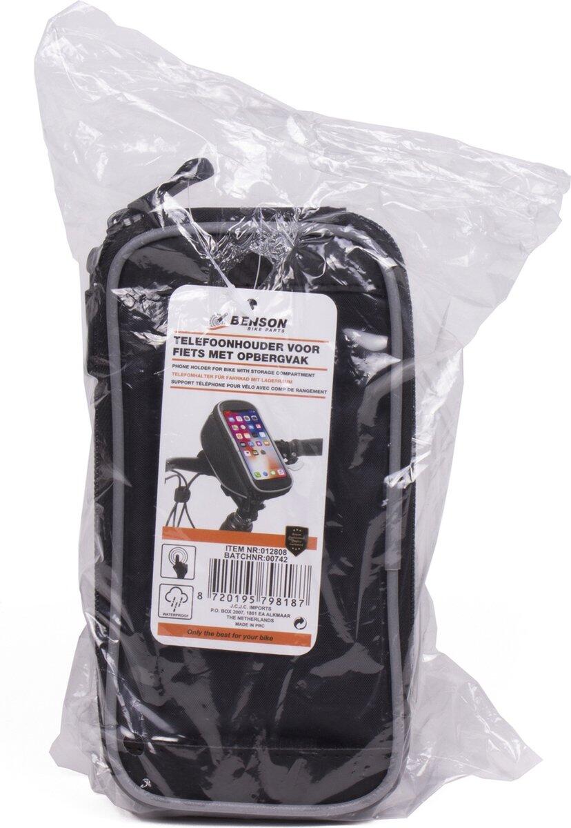 Sacoche de guidon avec support pour téléphone portable vélo noir 5/5