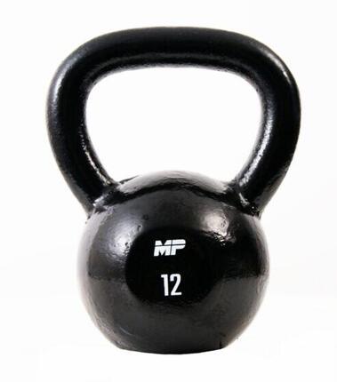 Kettlebell aus Gusseisen - Schwarz - 12 kg