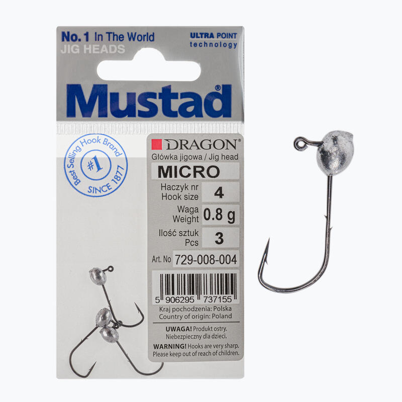 Mustad Micro jig head 3 pz.