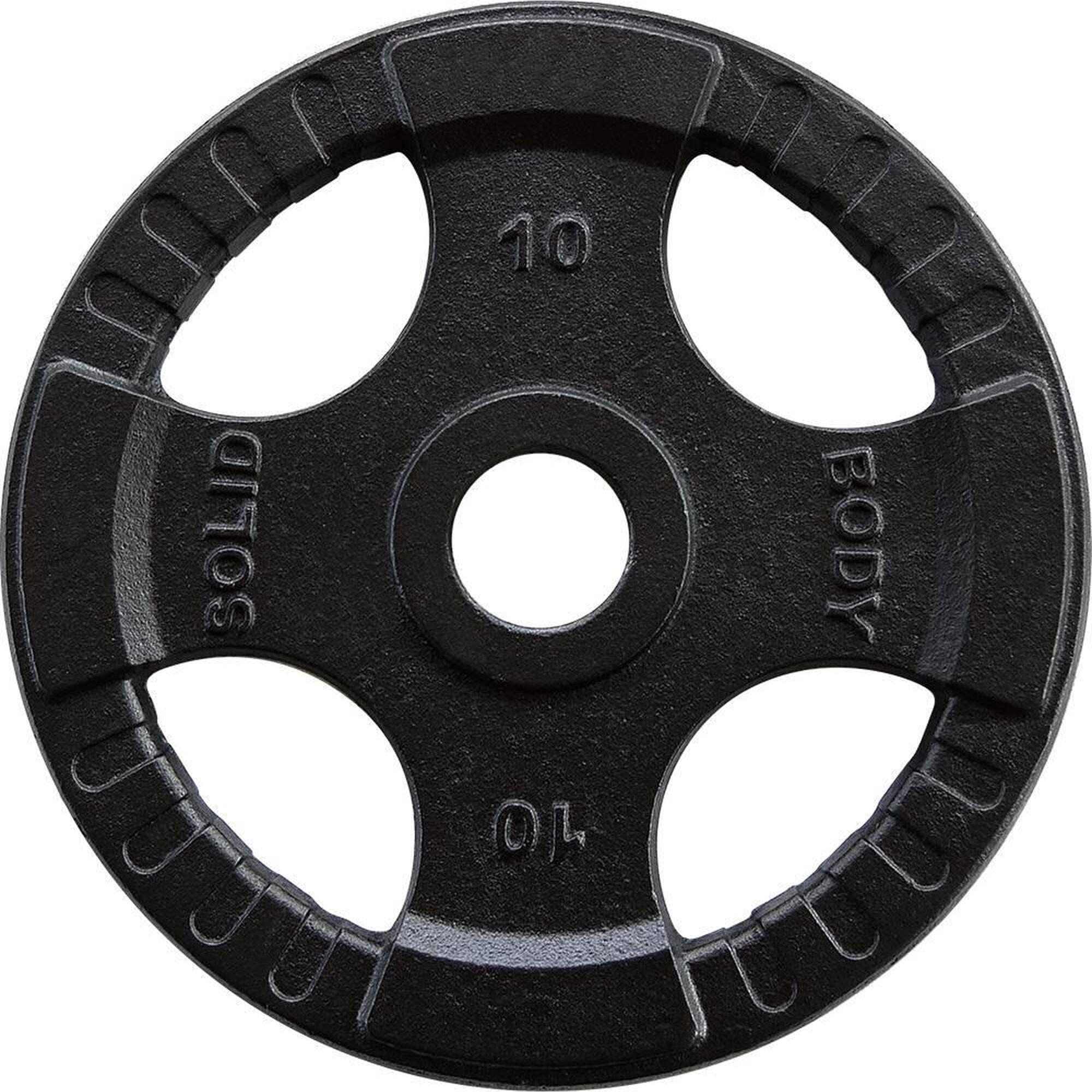 Prato de pesos olímpicos em ferro fundido da Body-Solid - 10 kg