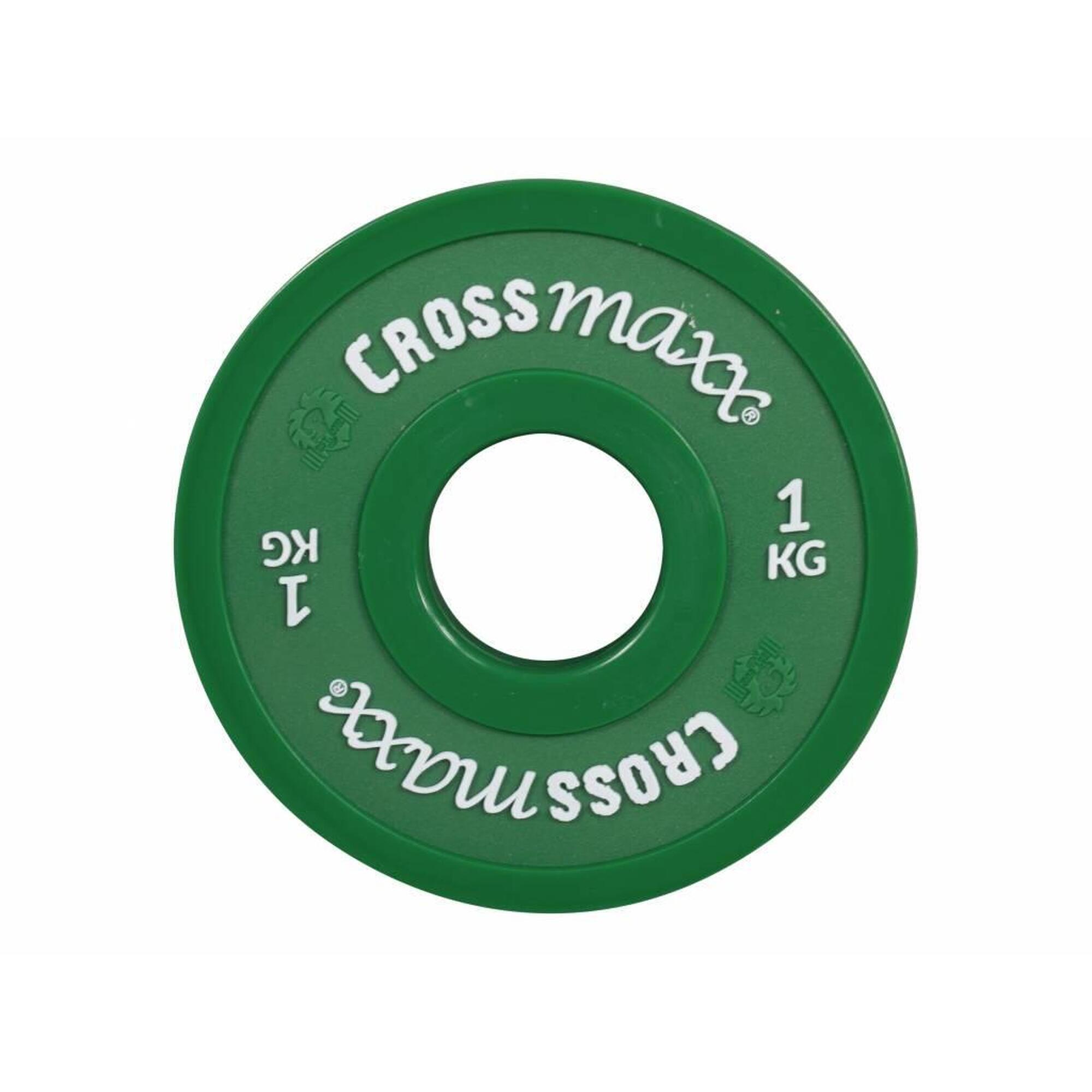 Lifemaxx - Crossmaxx Elite Fractional Plate - Plaque De Poids - 50 Mm - 1 Kg - Poids De Musculation - Vert - 1 Kg - Decathlon
