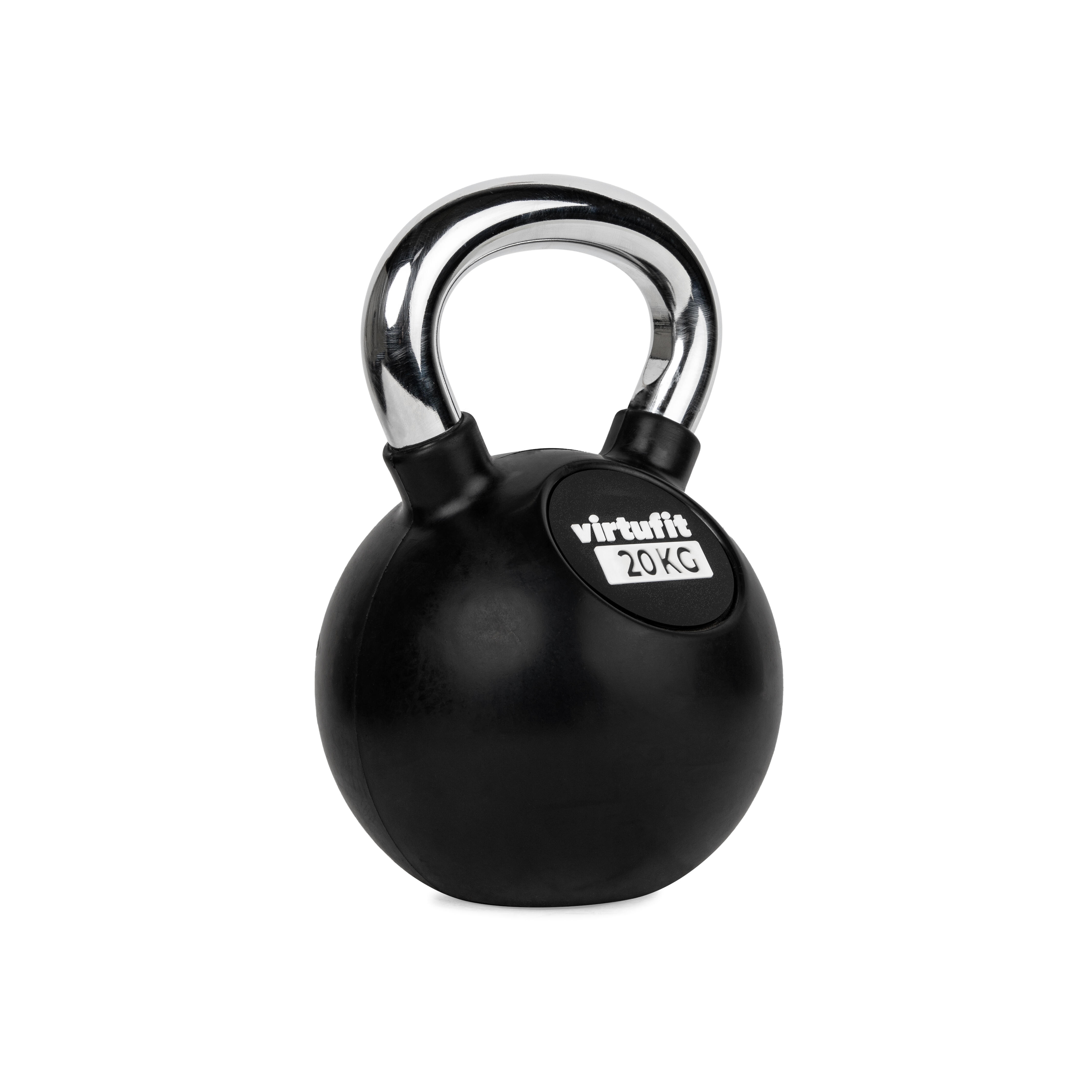 Virtufit - Kettlebell - Musculation - Caoutchouc/chrome - Kettlebell - Noir - 20 Kg - Decathlon