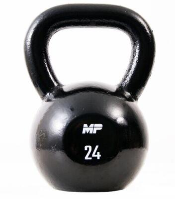 Gietijzeren kettlebell - zwart - 24 kg