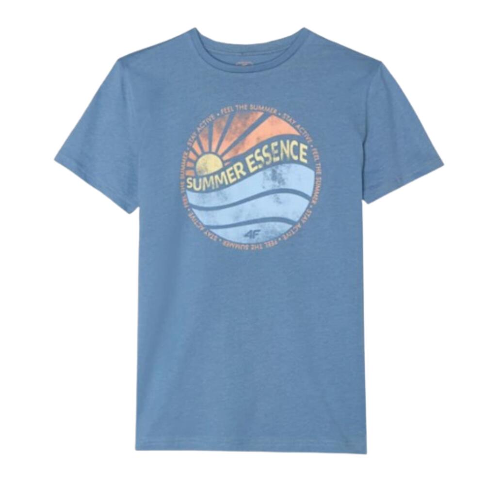 T-shirt em Algodão Ginástica Criança 4F Denim. 4/5