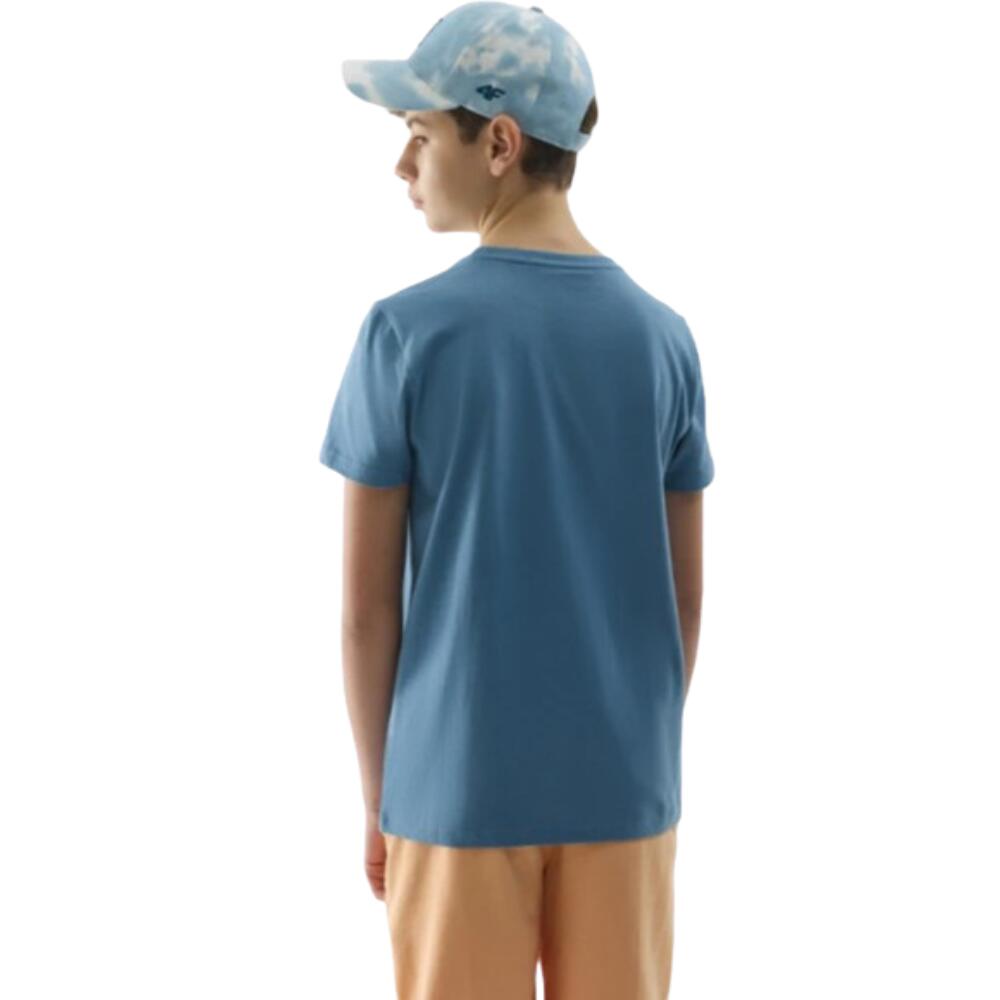 T-shirt em Algodão Ginástica Criança 4F Denim. 3/5