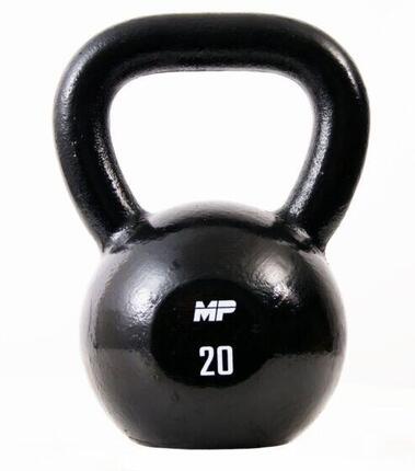 Gusseiserne Kettlebell - Schwarz - 20 kg