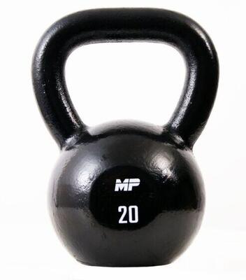 Gietijzeren kettlebell - zwart - 20 kg