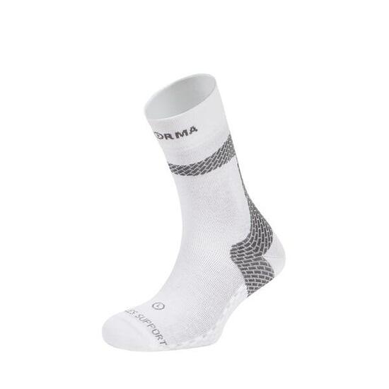 SUPPORT D'ACHILLE -CHAUSSETTES DE SPORT-COMPRESSION MOYENNE -BLANC GRIS