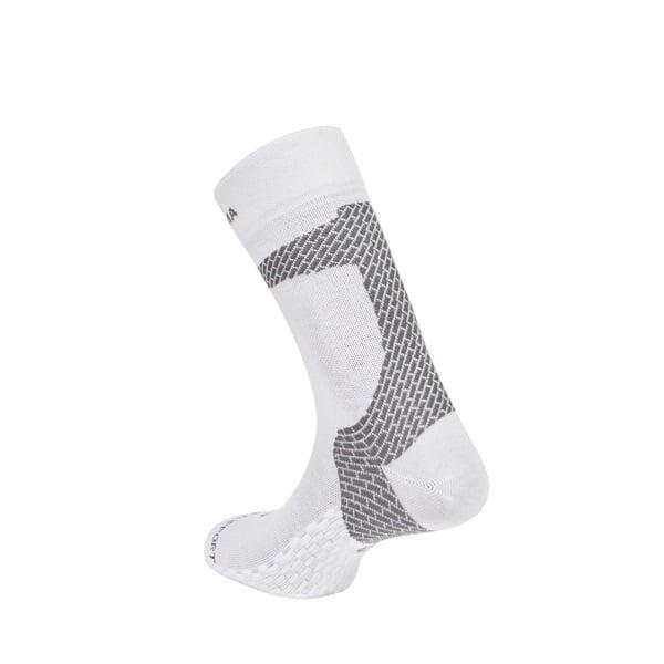 ACHILLES SUPPORT - MEDIUM COMPRESSION - SPORT SOKKEN - WIT/GRIJS 2/4