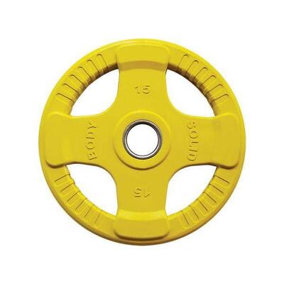 Dischi Body-Solid olimpici 4 Grip in gomma colorata 15 kg