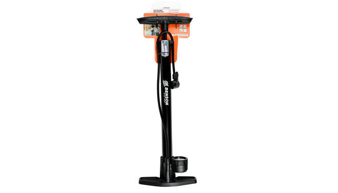 Pompe à vélo avec manomètre 11 bars pompe sur pied noire 7/7