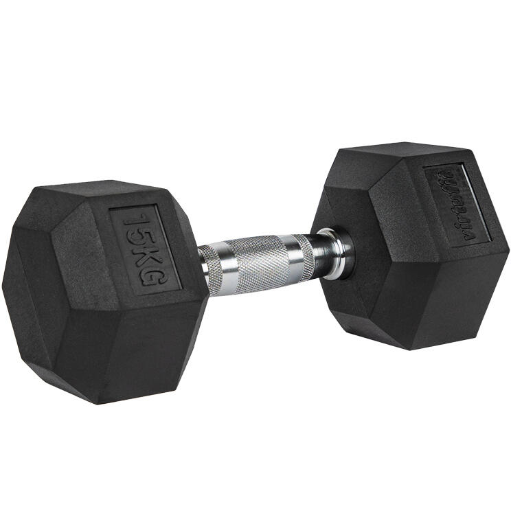 Virtufit - Haltères Musculation - Hexa - Poids - Par Piéce - 1 À 40 Kg - Haltère - Gris - 15 Kg - Decathlon