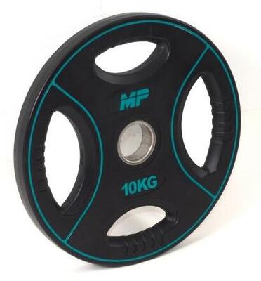 Muscle power pu 4-grip halterschijf - 50 mm - 10 kg