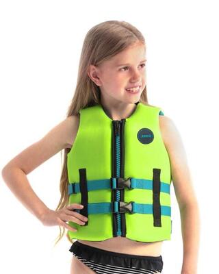 NEOPREN Lime Kinder Schwimmweste 50N Jetski Boot Wasserski Funtube Schwimmen