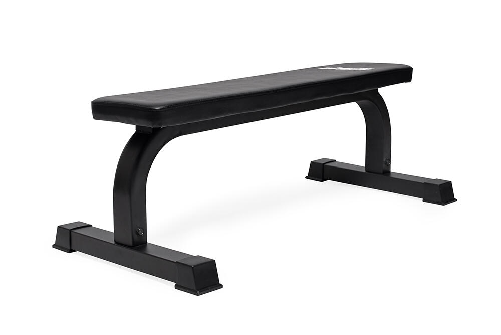 VIRTUFIT Vlakke Fitnessbank - Trainingsbank - Zwart
