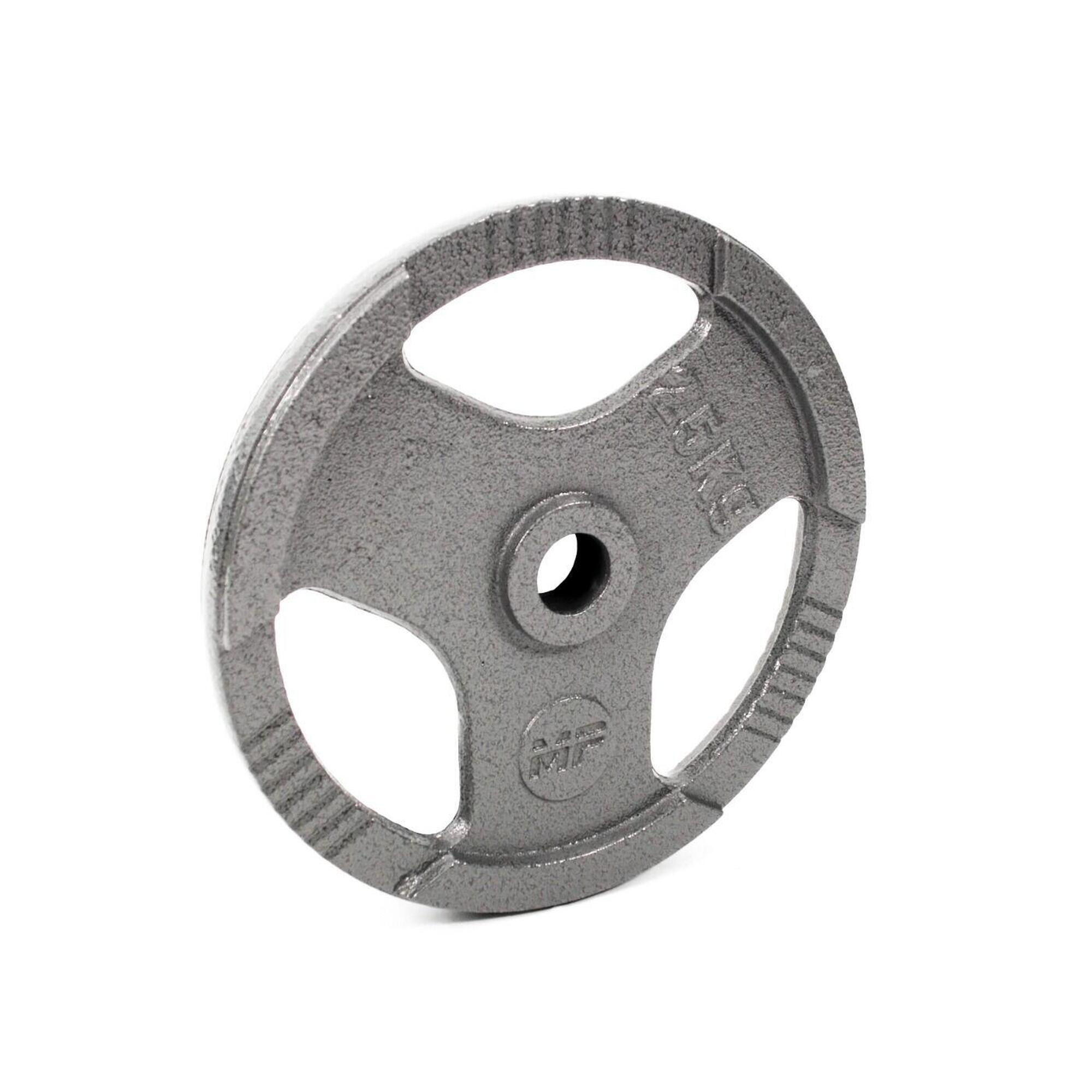 Muscle Power - Plaque De Poids En Fonte - 50 Mm - Poids De Musculation - Gris - 25 Kg - Decathlon