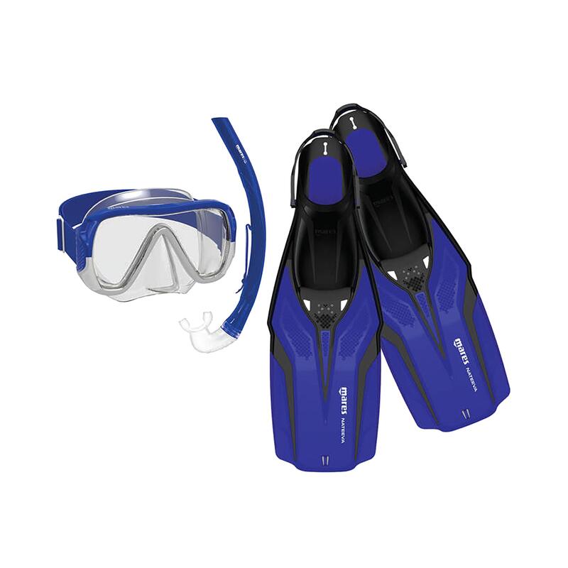 Kit de buceo de yeguas Nateeva Kewee Mask + Pipe + Fins