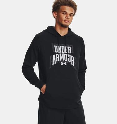 Heren rival graphic french terry hoodie (zwart)