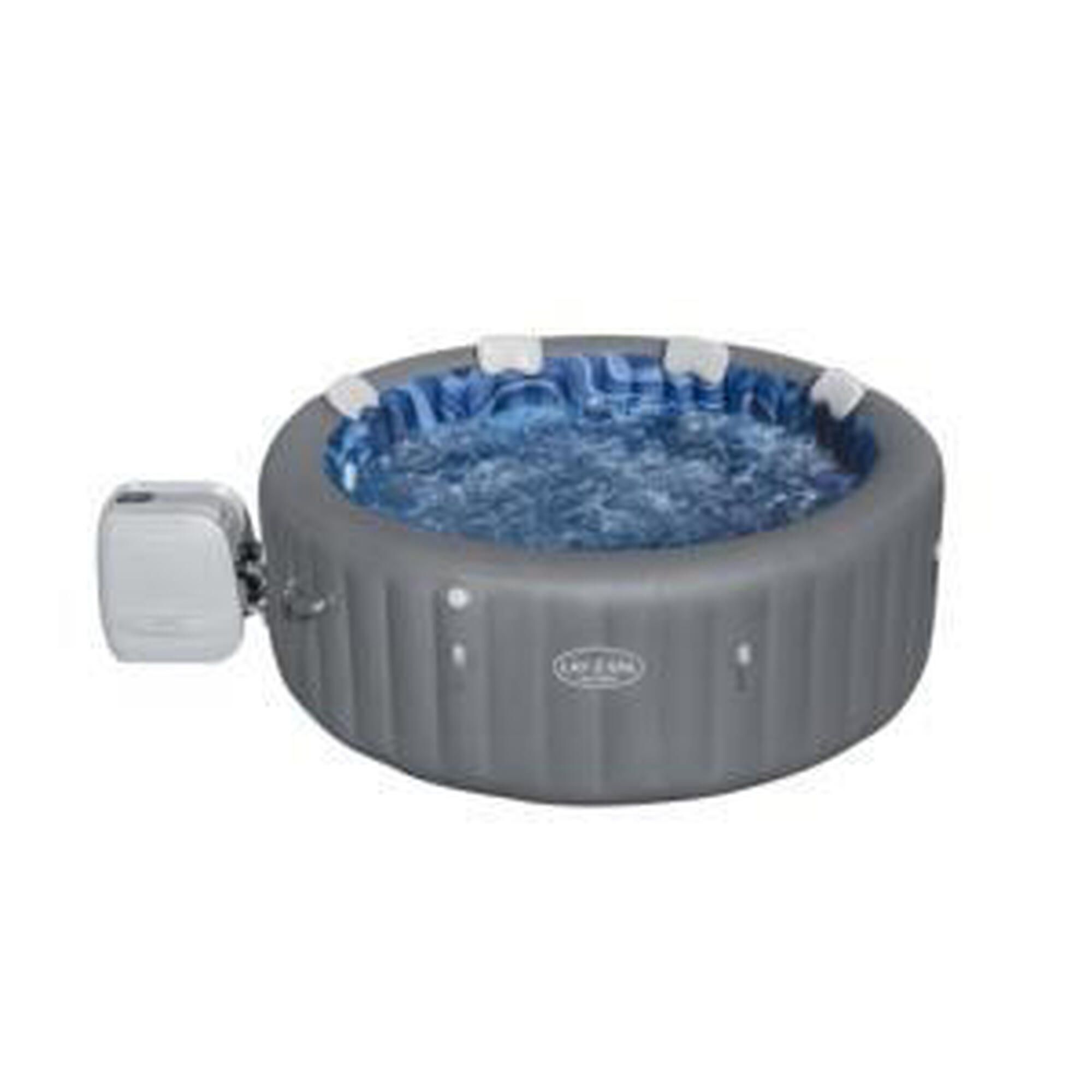 Bestway - Bestway Spa Gonflable Rond Lay-z-spa Santorini Hydrojet Pro 5 - 7 Personnes - Spa De Nage - Bleu|gris - Taille Unique - Decathlon