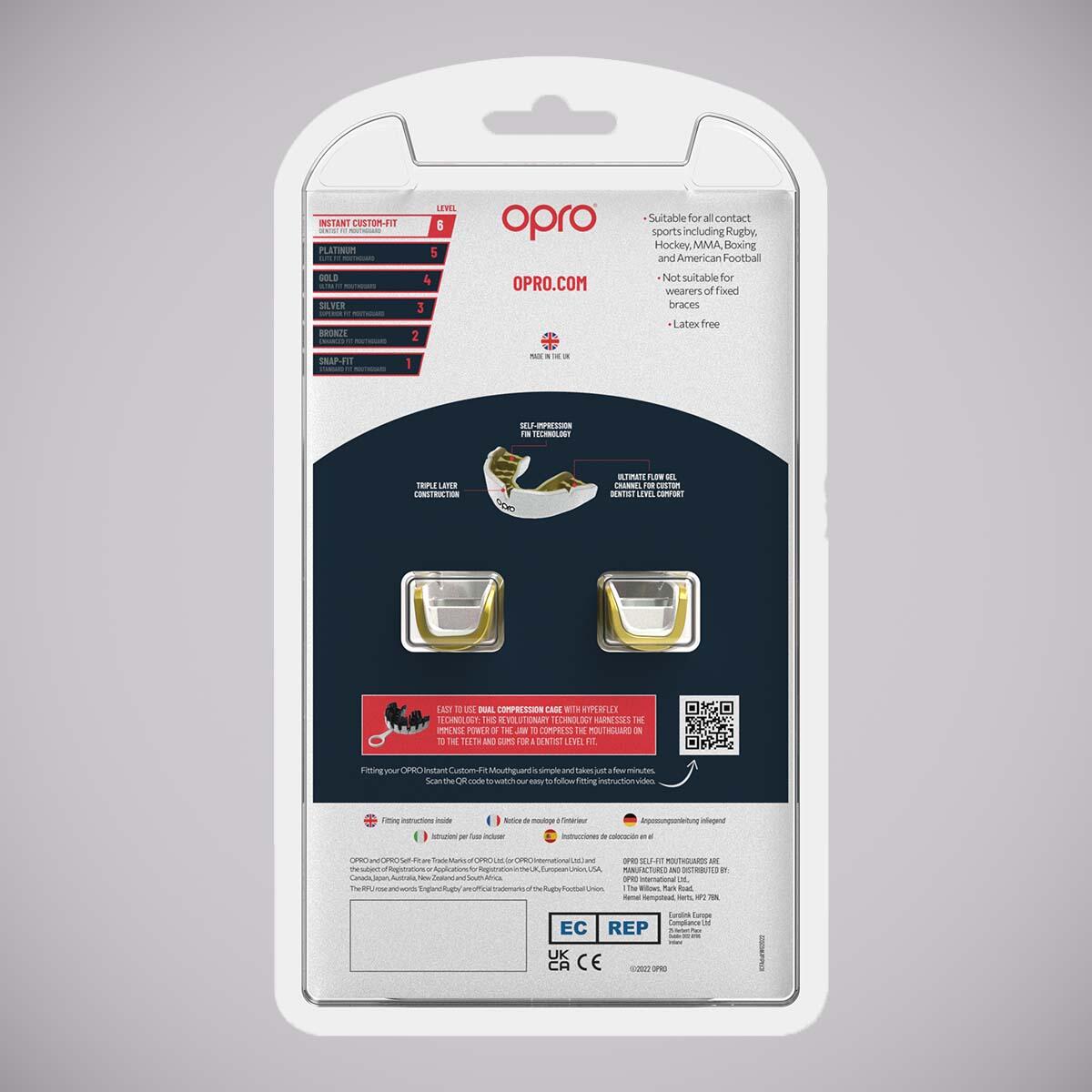 Protège-dents Instant Custom Fit OPRO Adulte – Or 5/7