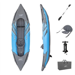 Hydro-Force Surge Elite 1 Person Inflatable Kayak Set | Inflatable Kayaks, Grey 1/6