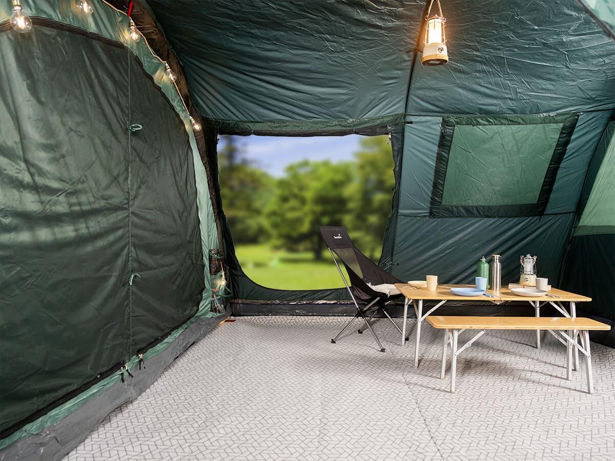 Tapis de tente Lindal - camping - 300x300cm - polaire Softtouch - sac rangement 4/7