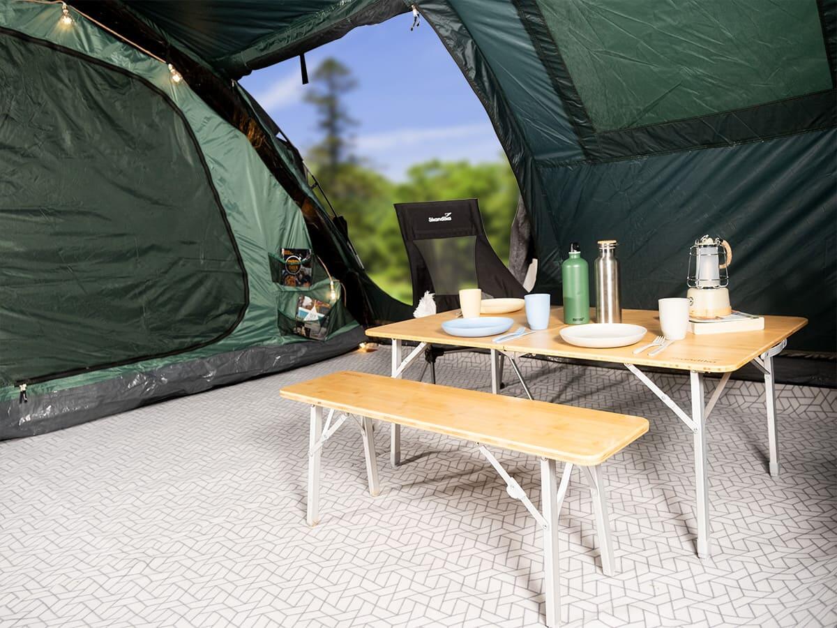 Tapis de tente Lindal  - camping - 200x300cm - polaire Softtouch - sac rangement 3/7