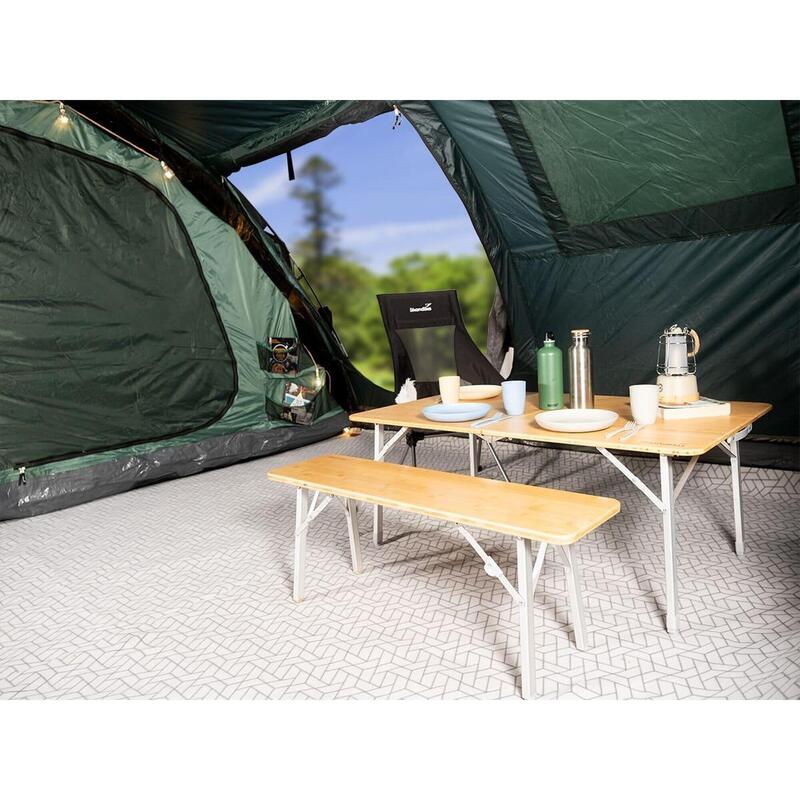 Tapis de tente - camping - 200x300cm - avec polaire Softtouch - sac de rangement