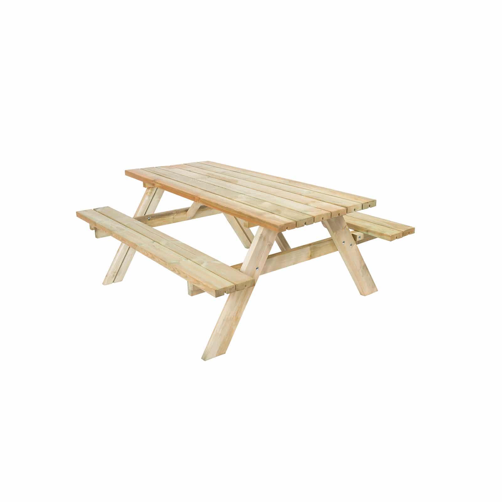 Mesa de Picnic en Madera Maciza Gardiun Essential 200x154x74 cm Mesa de Jardín p 2/3
