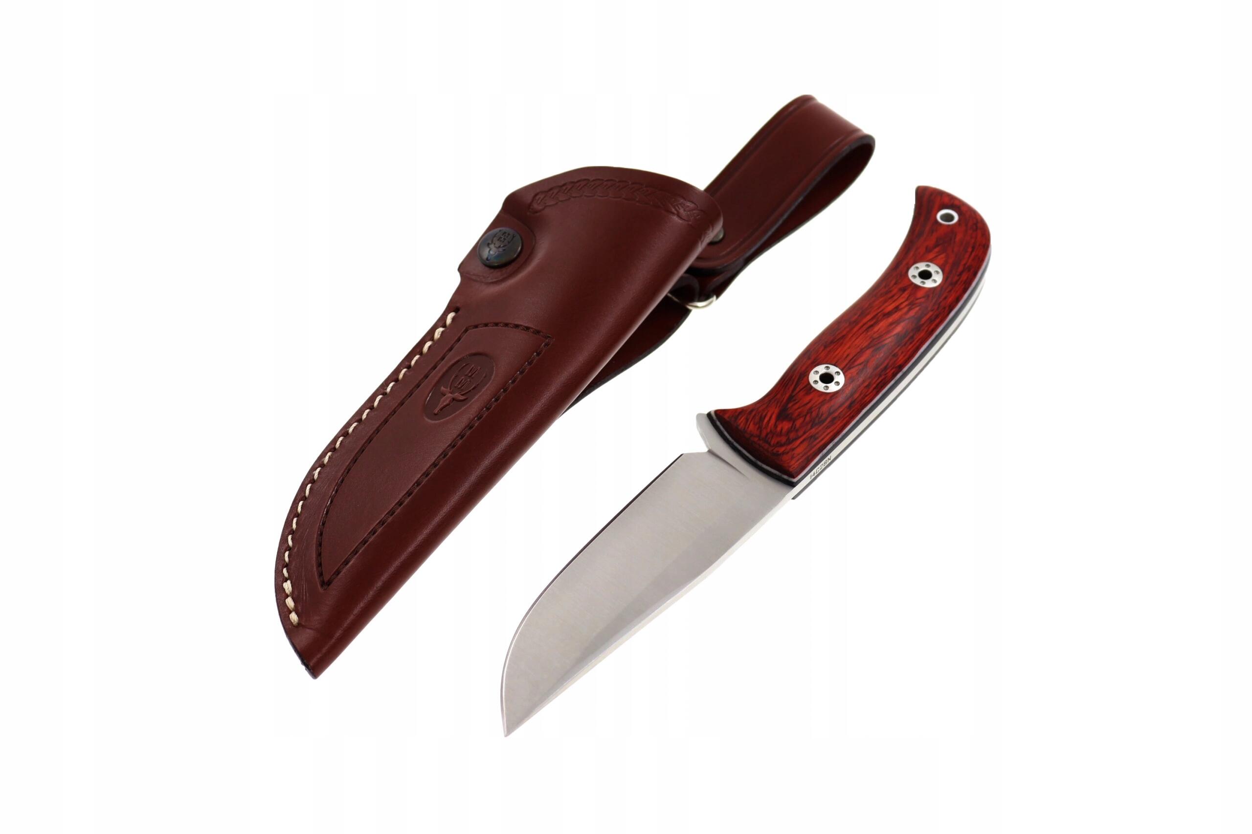 Nóż full tang Rosewood 110 mm + skórzana pochwa 4/6