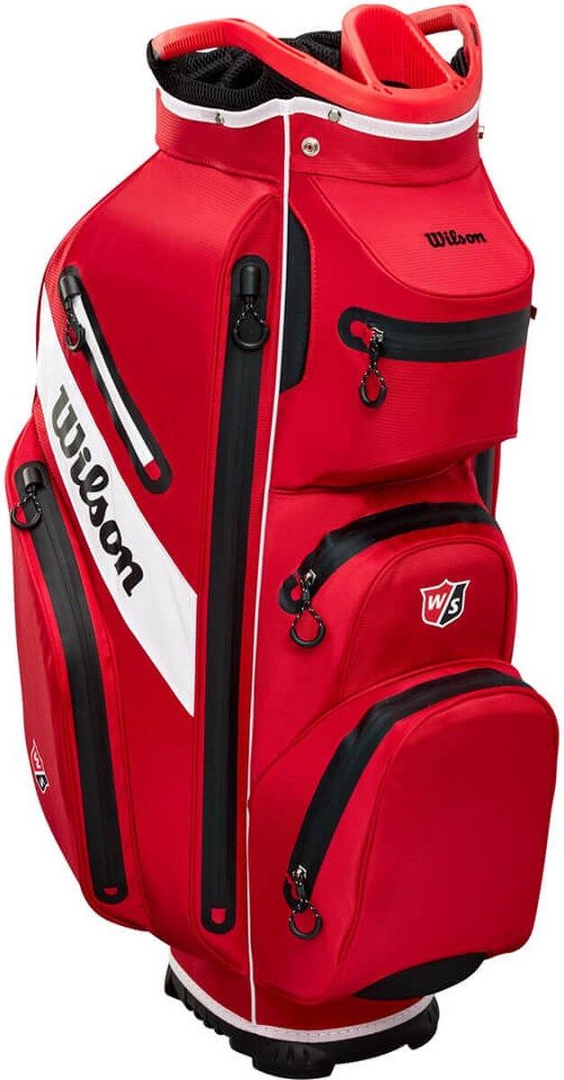 WILSON STAFF Exo Dry Waterdichte Golftas - Cartbag - Rood Zwart Wit